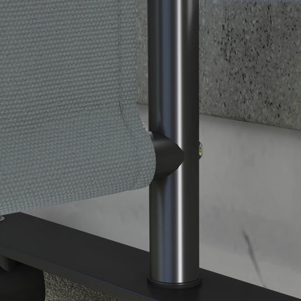 Outdoor Privacy Screen 183 x 181cm with Wheels - Dark Grey