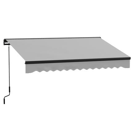 Retractable Electric Awning 295x200cm with Aluminium Frame - Light Grey