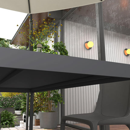 6 Seater Aluminium Outdoor Dining Table Powder Coated - Dark Grey