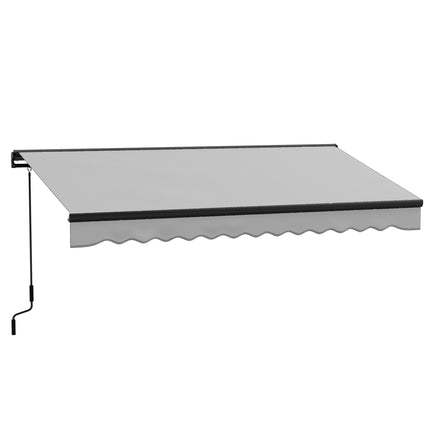 Retractable Electric Awning with Remote Control 350x250cm - Light Grey