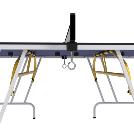 9FT Foldable Table Tennis Table with Net, Paddles, Balls & Cover - Blue