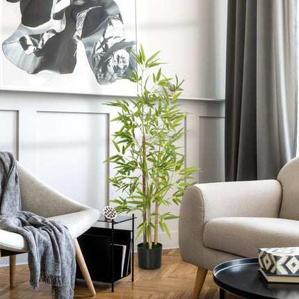 Artificial Plant Bamboo Artificial Tree Height 120 cm with Pot for Home Indoor D