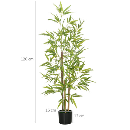 Artificial Plant Bamboo Artificial Tree Height 120 cm with Pot for Home Indoor D