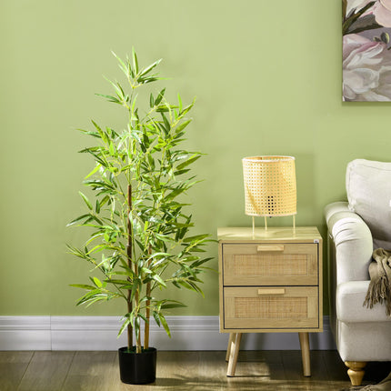 Artificial Plant Bamboo Artificial Tree Height 120 cm with Pot for Home Indoor D
