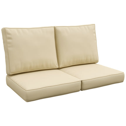 3 Piece Foam Filled Patio Chair Cushion Set - Beige