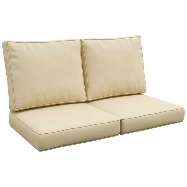 3 Piece Foam Filled Patio Chair Cushion Set - Beige