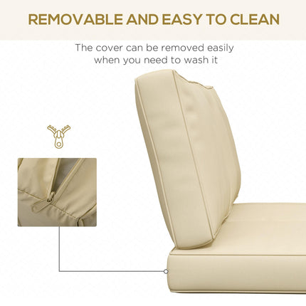 3 Piece Foam Filled Patio Chair Cushion Set - Beige