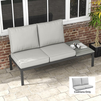 3 Piece Outdoor Patio Chair Cushion Set Foam Filled - Light Grey