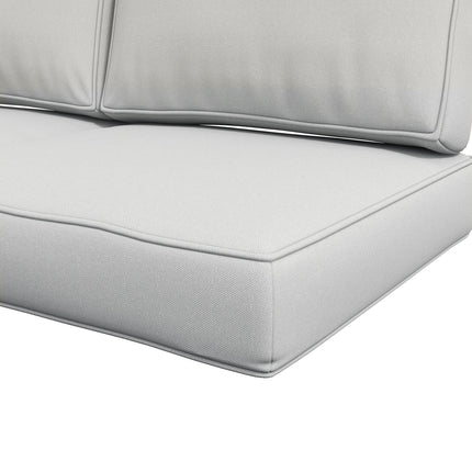 3 Piece Outdoor Patio Chair Cushion Set Foam Filled - Light Grey