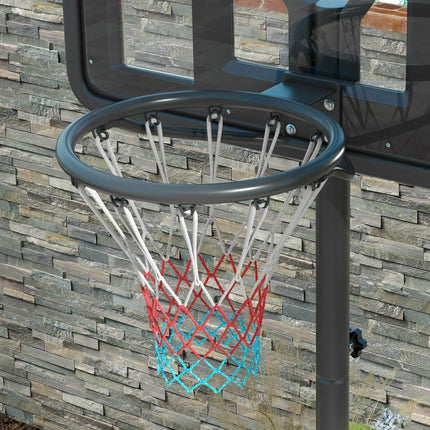Height Adjustable Freestanding Basketball Hoop with Wheels 200-305cm - Black