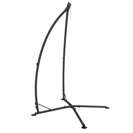 Heavy Duty Metal Hammock Chair Stand with Chain 110x110x215 cm - Black