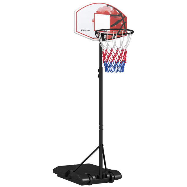 Adjustable Basketball Stand Net System, with Wheels, Enlarged Base, PE, Backboar