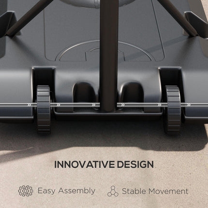 Adjustable Basketball Stand Net System, with Wheels, Enlarged Base, PE, Backboar