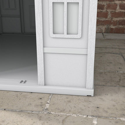 Weatherproof Plastic Dog House for Large Dogs - Grey