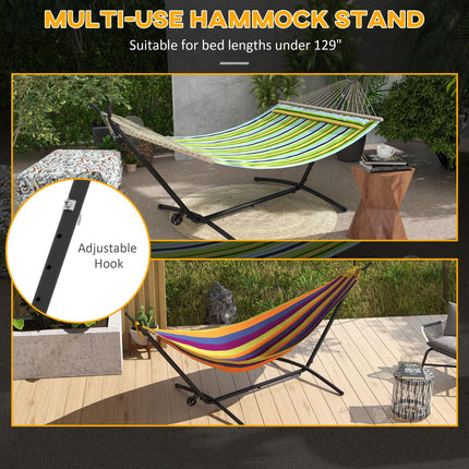 9.5ft Portable Adjustable Hammock Stand with Wheels and Carry Bag for String & Brazilian-style Hammocks - Black