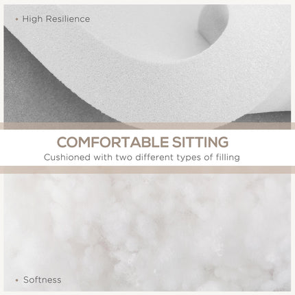 Outdoor Replacement Seat and Back Cushions for 7-Seat Rattan Patio Set - Cream White