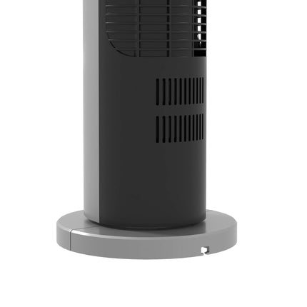 31" Oscillating Tower Fan with Remote, 4H Timer, 3 Speeds & Modes - Silver