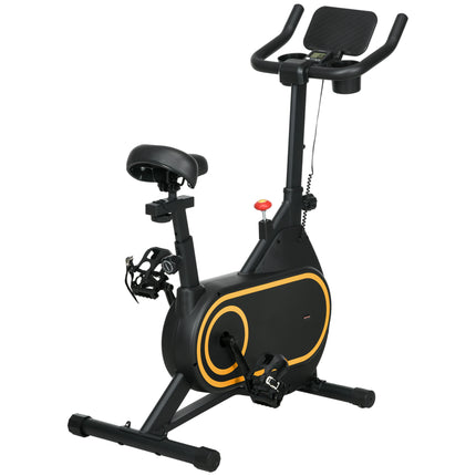 Magnetic Indoor Cycling Bike with Silent Flywheel and LCD Display - Black