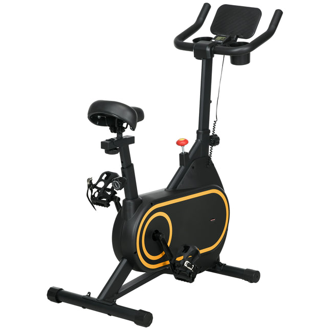 Magnetic Indoor Cycling Bike with Silent Flywheel and LCD Display - Black