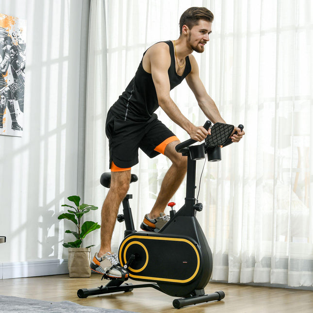 Magnetic Indoor Cycling Bike with Silent Flywheel and LCD Display - Black