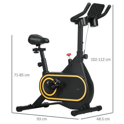 Magnetic Indoor Cycling Bike with Silent Flywheel and LCD Display - Black