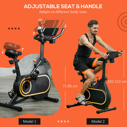 Magnetic Indoor Cycling Bike with Silent Flywheel and LCD Display - Black