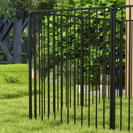 Heavy Duty 8-Panel Dog Pen 100cm Height Indoor Outdoor Playpen for Small to Large Dogs - Black