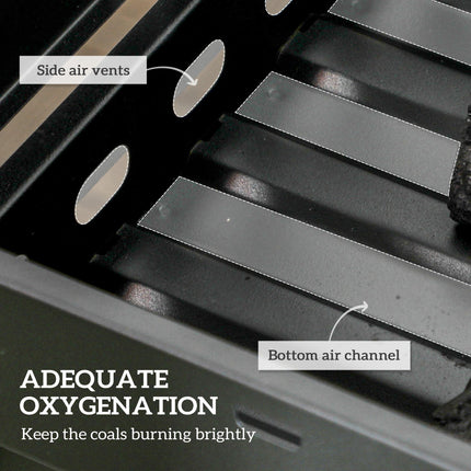 Foldable Charcoal Grill - Black