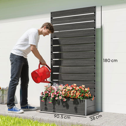 Raised Bed for Garden, Planter with Trellis for Climbing Plants, Vines, Planter