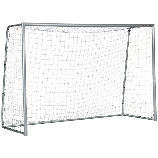 10ft x 6.5ft Football Goal with Ground Stakes for Garden - Grey
