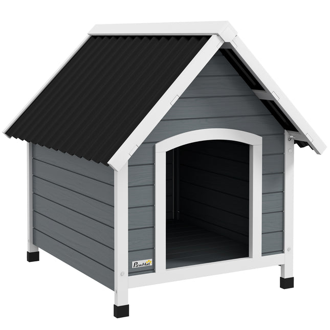 Outdoor Dog Kennel, Wooden Dog House, with Removable Floor, Anti-Corrosion Wood,