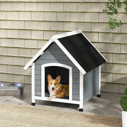 Outdoor Dog Kennel, Wooden Dog House, with Removable Floor, Anti-Corrosion Wood,