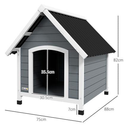 Outdoor Dog Kennel, Wooden Dog House, with Removable Floor, Anti-Corrosion Wood,