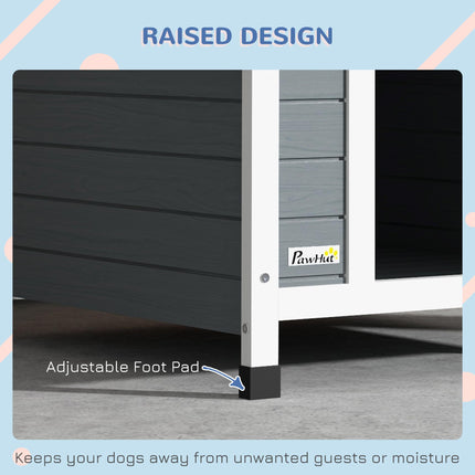 Outdoor Dog Kennel, Wooden Dog House, with Removable Floor, Anti-Corrosion Wood,