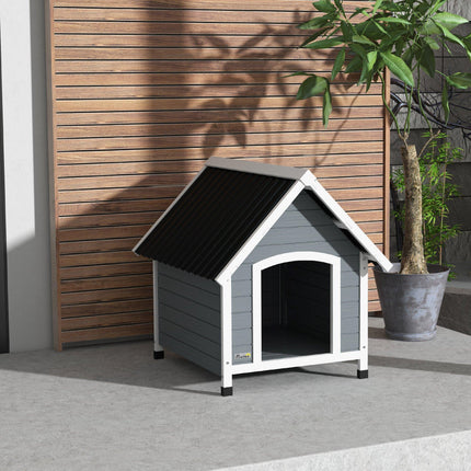 Outdoor Dog Kennel, Wooden Dog House, with Removable Floor, Anti-Corrosion Wood,