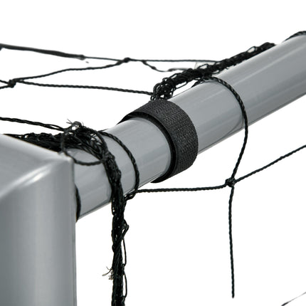 8ft x 5ft Football Goal with Net and Ground Stakes - Grey