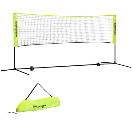 3m Height Adjustable Badminton Net for Tennis, Pickleball & Volleyball with Carry Bag - Black and Yellow