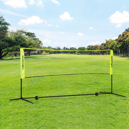 3m Height Adjustable Badminton Net for Tennis, Pickleball & Volleyball with Carry Bag - Black and Yellow