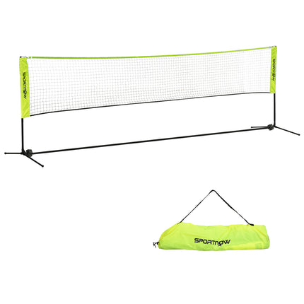 4m Adjustable Height Badminton Net for Tennis, Pickleball & Volleyball with Carry Bag - Black & Yellow
