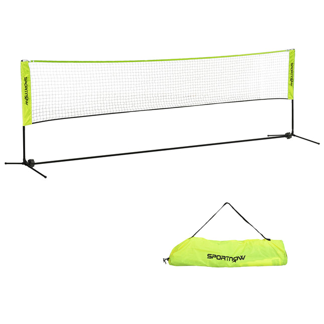 4m Adjustable Height Badminton Net for Tennis, Pickleball & Volleyball with Carry Bag - Black & Yellow