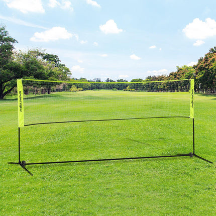 4m Adjustable Height Badminton Net for Tennis, Pickleball & Volleyball with Carry Bag - Black & Yellow