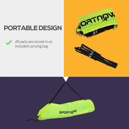 4m Adjustable Height Badminton Net for Tennis, Pickleball & Volleyball with Carry Bag - Black & Yellow