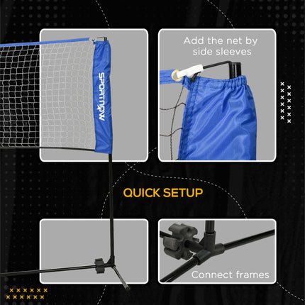 4m Adjustable Height Badminton and Sports Net with Carry Bag - Blue