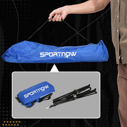 4m Adjustable Height Badminton and Sports Net with Carry Bag - Blue