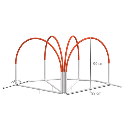 Dog Agility Training Equipment Set 4 PCS with Oxford Carry Bag - Orange