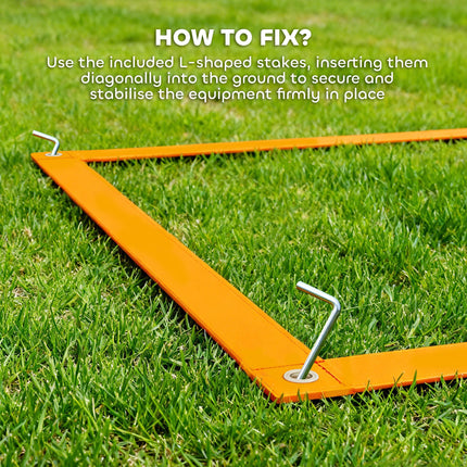 Dog Agility Training Equipment Set with Weave Poles, Jump Ring, Pause Box & Adjustable Hurdle - Orange