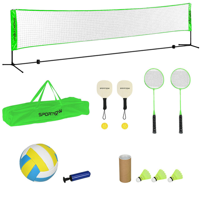 Badminton Net Set, Height Adjustable Net for Pickleball, Volleyball, Badminton,