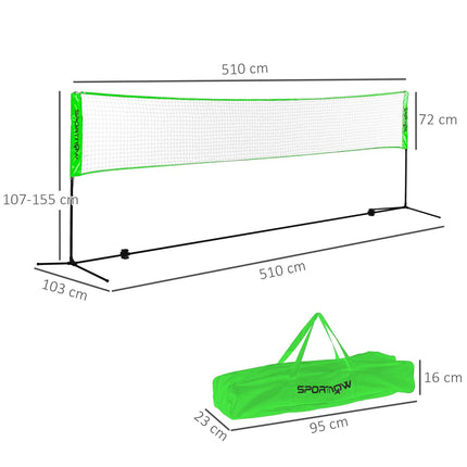 Badminton Net Set, Height Adjustable Net for Pickleball, Volleyball, Badminton,