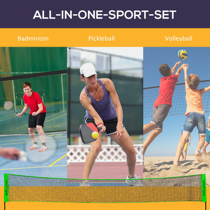 Badminton Net Set, Height Adjustable Net for Pickleball, Volleyball, Badminton,