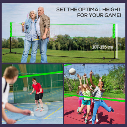 Badminton Net Set, Height Adjustable Net for Pickleball, Volleyball, Badminton,